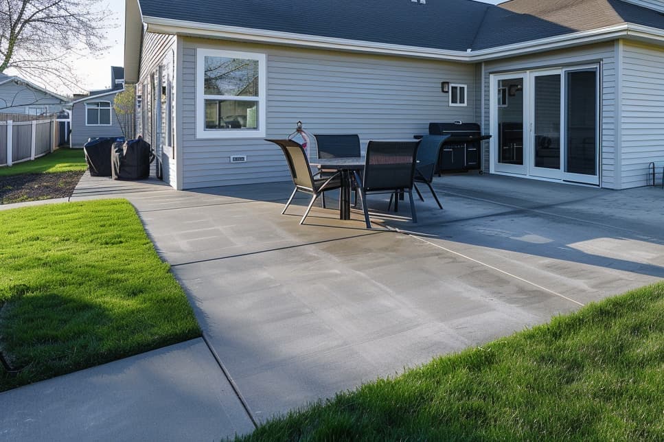 Concrete Patio in Logan Ave., Des Moines